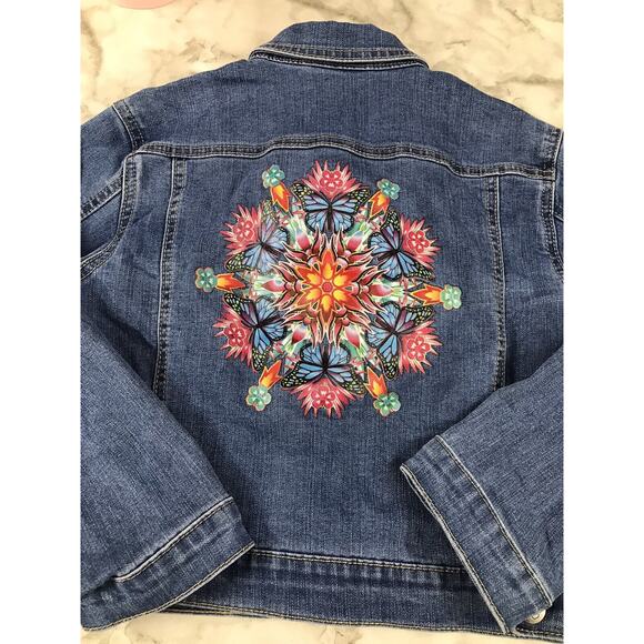 Disney Encanto Decorate Kids Denim Jacket Size M 7/8 - Picture 7 of 7